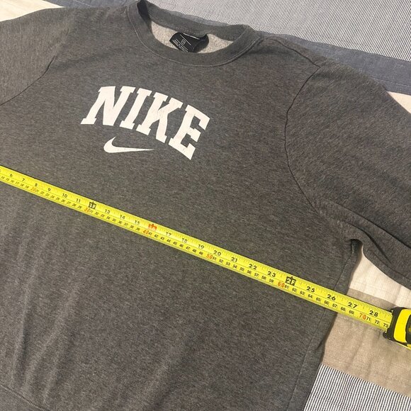 Nike Crewneck Sweater Mens XXL Gray Long Sleeve Cotton Polyester Sweatshirt - Picture 3 of 7